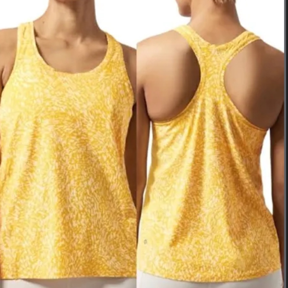 Athleta Ultimate Scoop Tank XXS Yellow lightweight relaxed fit run climb yoga